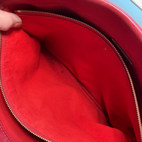 Louis Vuitton Brown and Red Monogram Tote - Picture 7 of 16